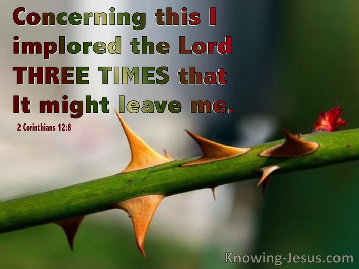 2 Corinthians 12-8 Three Times green