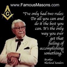 Bro. Sanders. | Famous freemasons, Freemason quotes, Freemason