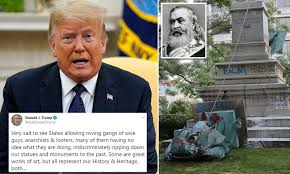 Trump 'personally ordered Confederate statue of Albert Pike to be put back  up' after it was toppled | Daily Mail Online